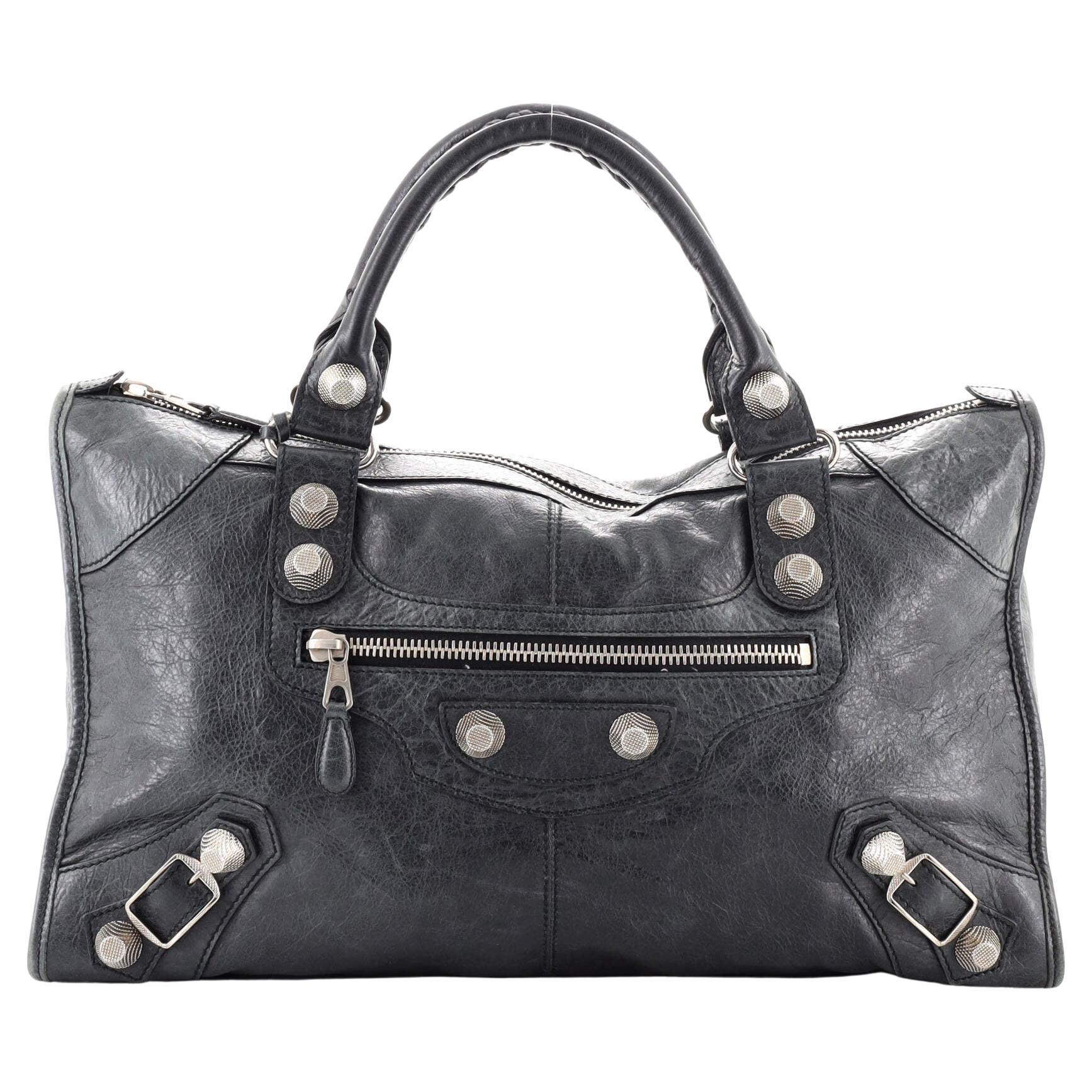 Work leather handbag Balenciaga Purple in Leather  32211416